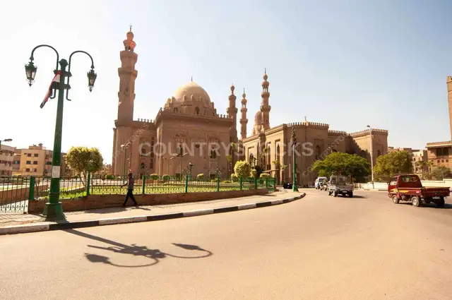 A stunning view of Sultan Hassan Mosque alongside Al-Rifai Mosque in Cairo, Egypt 2