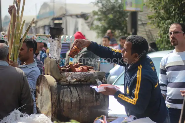 بائع بطاطا في القاهرة، مصر