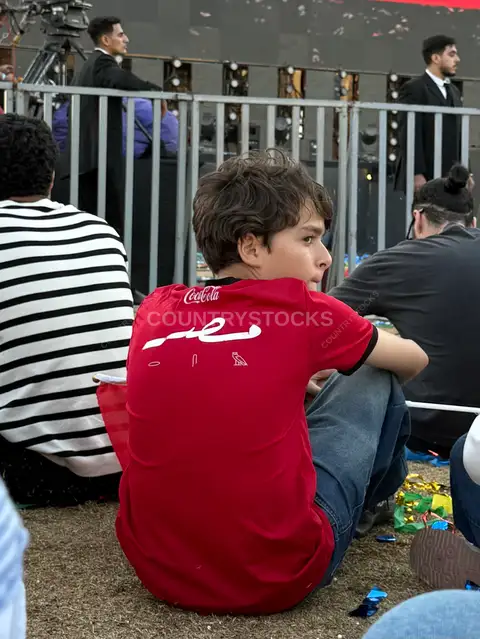 Egyptian Child Fan at Fan Zone New Capital