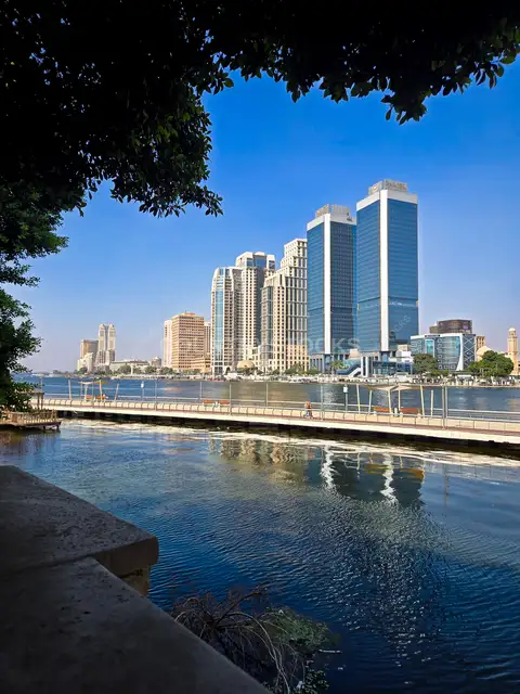 منظر النيل والكورنيش من الزمالك القاهرة