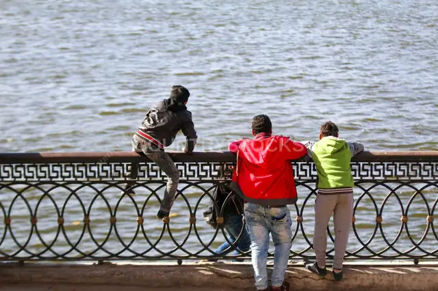 Children on Kasr el Nil Bridge During Eid el Fitr