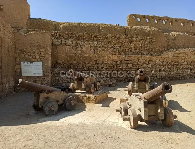 Historic Cannons at Al-Quseir Fort, Red Sea
