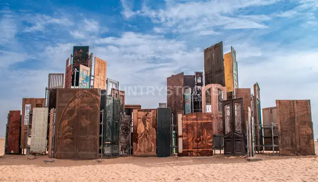 Outdoor Door Sculpture Installation, Giza Desert