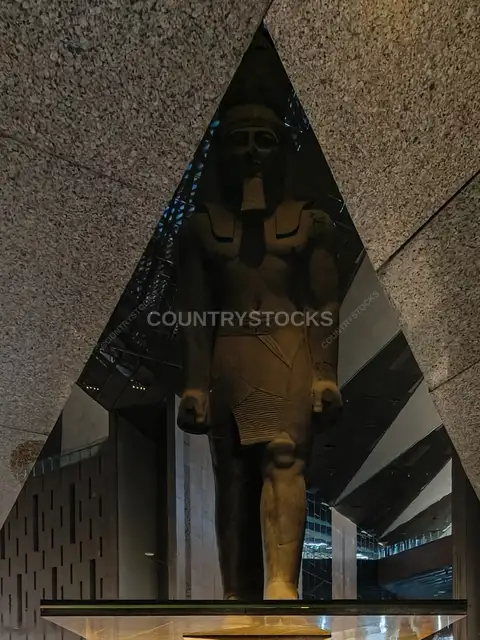 تمثال رمسيس الثاني في المتحف المصري الكبير بالقاهرة