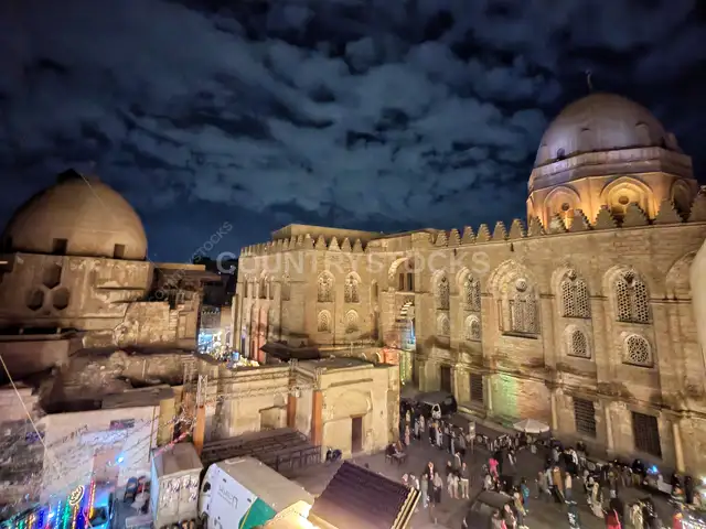 Al-Muizz Street Islamic Monuments at Night, Cairo
