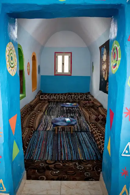 داخل بيت نوبي تقليدي، أسوان