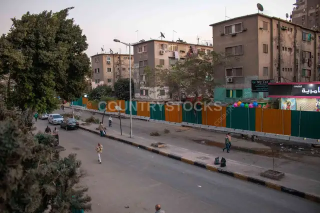 شارع السودان في القاهرة وقت أعمال توسعة المترو