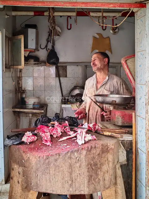 الجزار المصري التقليدي في ساقية أبو شعرة