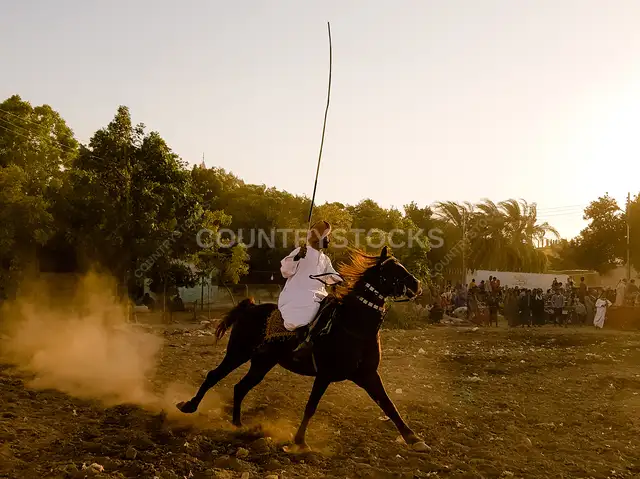 Al-Mermah Horseman with Lance, Qena Upper Egypt