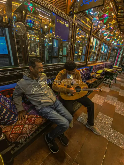 Oud Player at El Fishawi Cafe, Khan el-Khalili