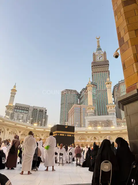 Pilgrims Performing Tawaf Around Kaaba, Masjid Al-Haram