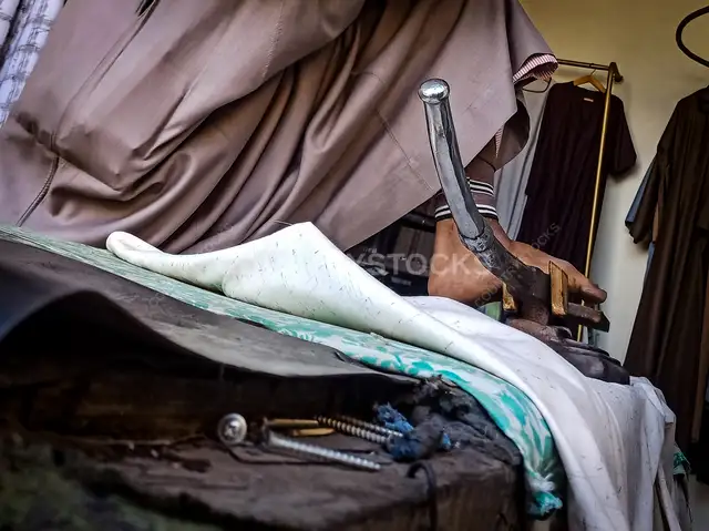Foot-Operated Iron, Traditional Tailor Street, Esna