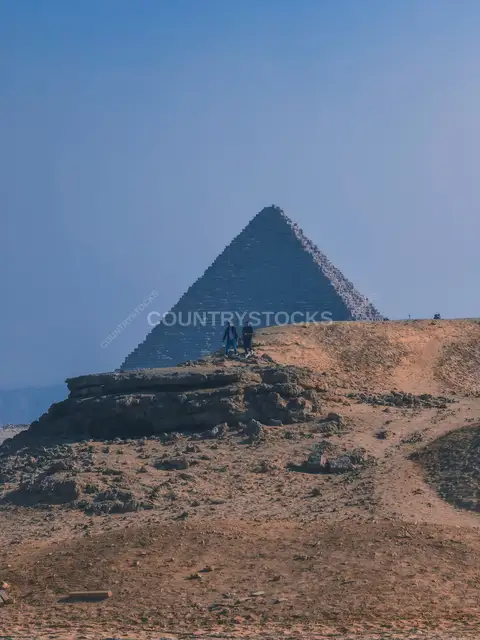 Pyramid of Menkaure with Visitors, Giza Plateau