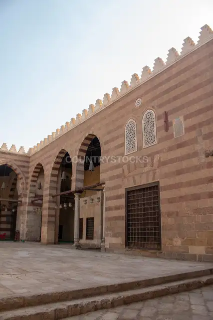 Side View of the Blue Mosque (Amir Aqsunqur Mosque) in Cairo 15