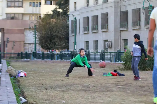 Boys Playing Football in Tahrir Square, Cairo 4