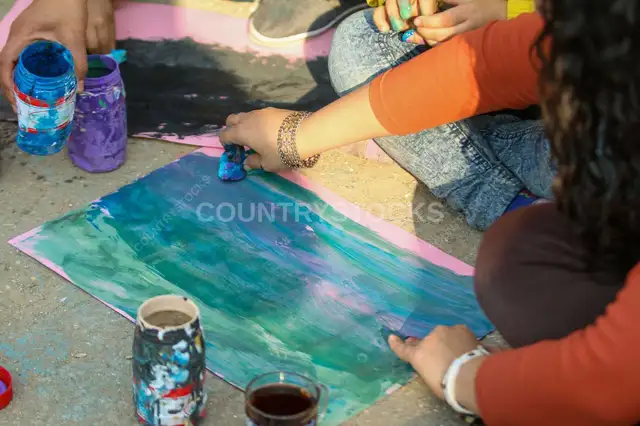 Children Painting Activity at Cairo International Book Fair 1