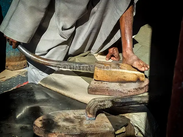 Traditional Foot Iron Craft, Esna Luxor Egypt