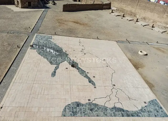 Ancient Egypt Map Mosaic Floor, Qusseir Citadel