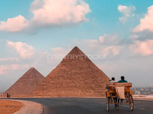 Horse Carriage at Giza Pyramids, Egypt