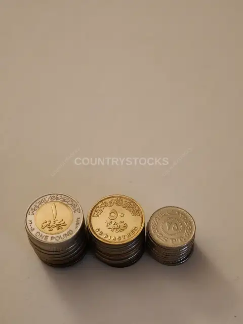 عملات معدنية مصرية مرتبة حسب الفئة