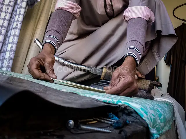 Artisan Using Foot Iron, Esna Luxor Egypt