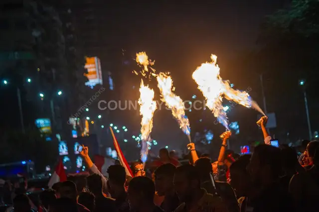 Egypt World Cup Qualification Street Celebration, Mohandessin Cairo