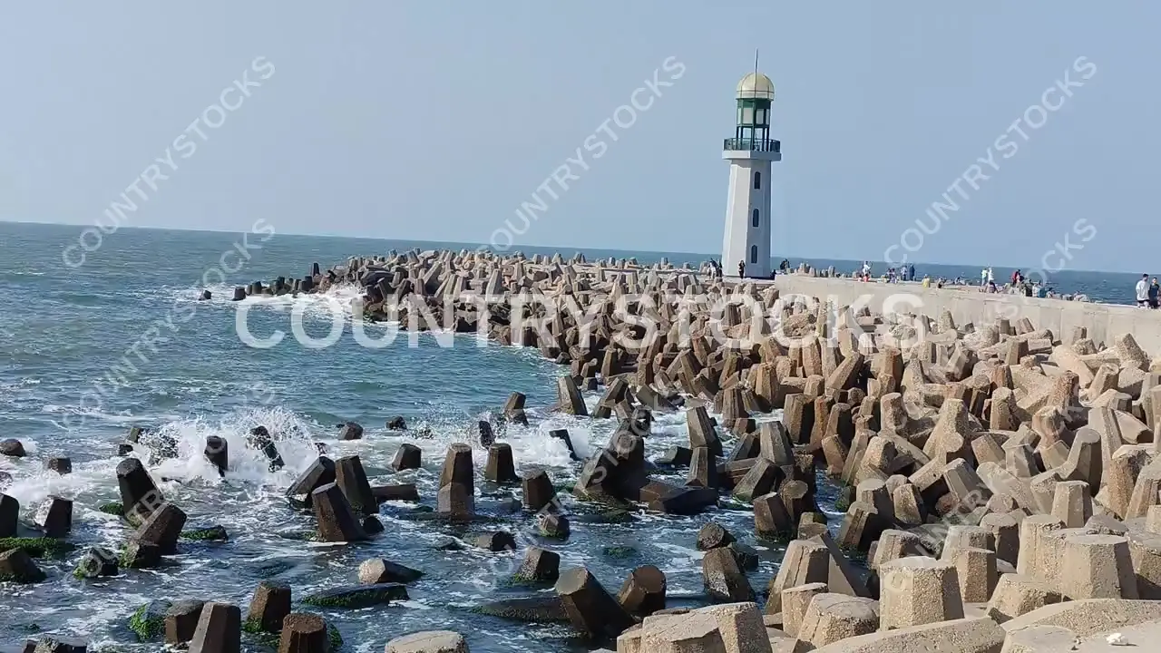 Ras El Bar Lighthouse and Breakwater, Damietta Egypt