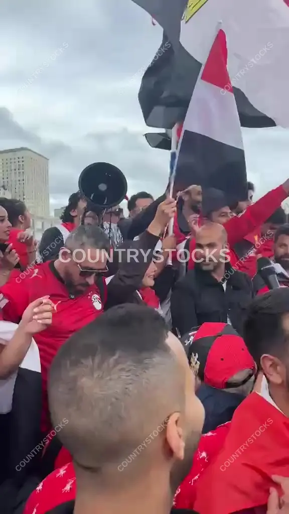 Egyptian Fans Chanting Outside AT&T Stadium Arlington Texas