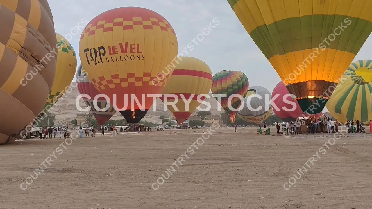 Hot Air Balloons Launch, West Bank Luxor