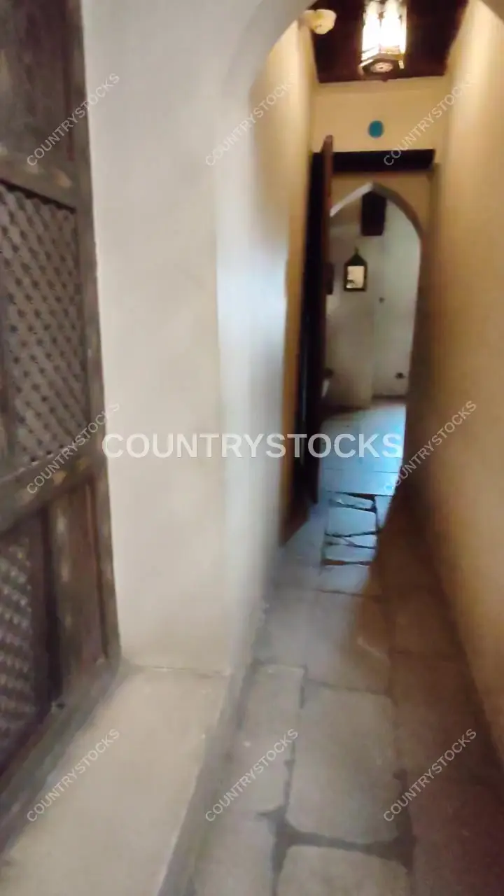 Historic Corridor with Mashrabiya Door, Gayer-Anderson Museum Cairo