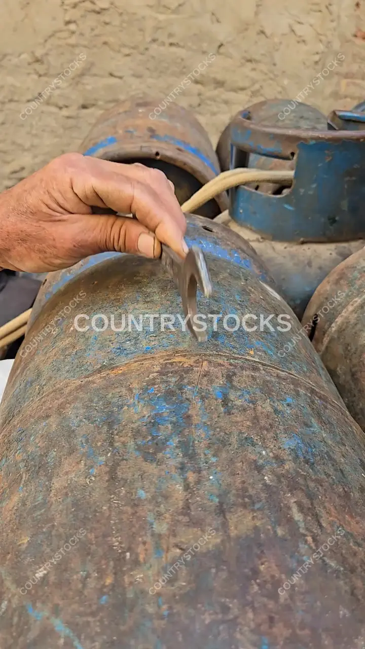 Gas Cylinder Vendor Announcing His Arrival