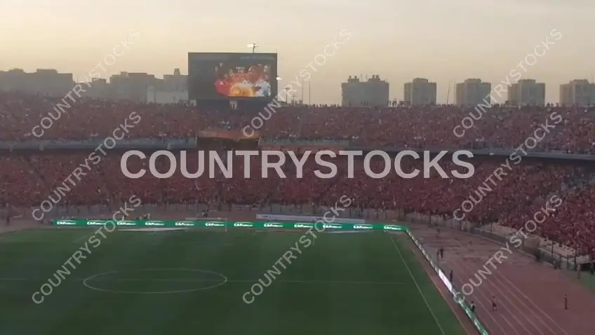 Football Match Atmosphere at Cairo Stadium