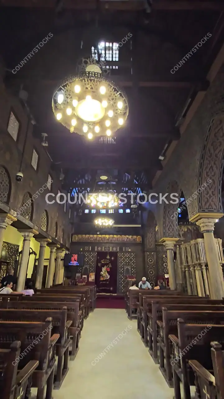 Hanging Church Interior, Mar Girgis Cairo