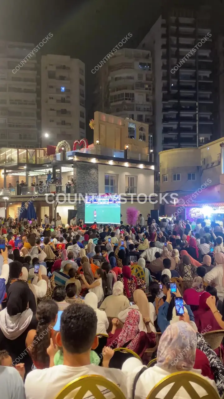 Egyptian Fans Watch World Cup 2026 Outdoor Screening, Alexandria