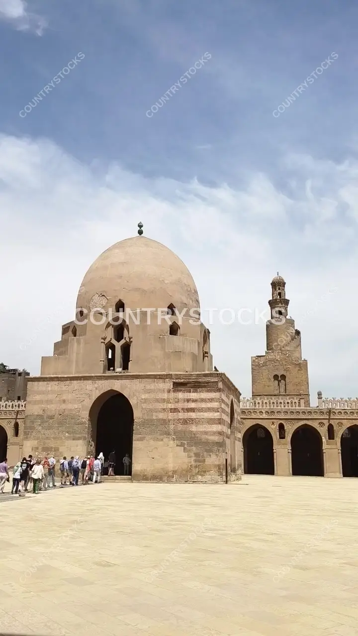 Visitors Entering Ablution Fountain, Ibn Tulun Mosque Cairo