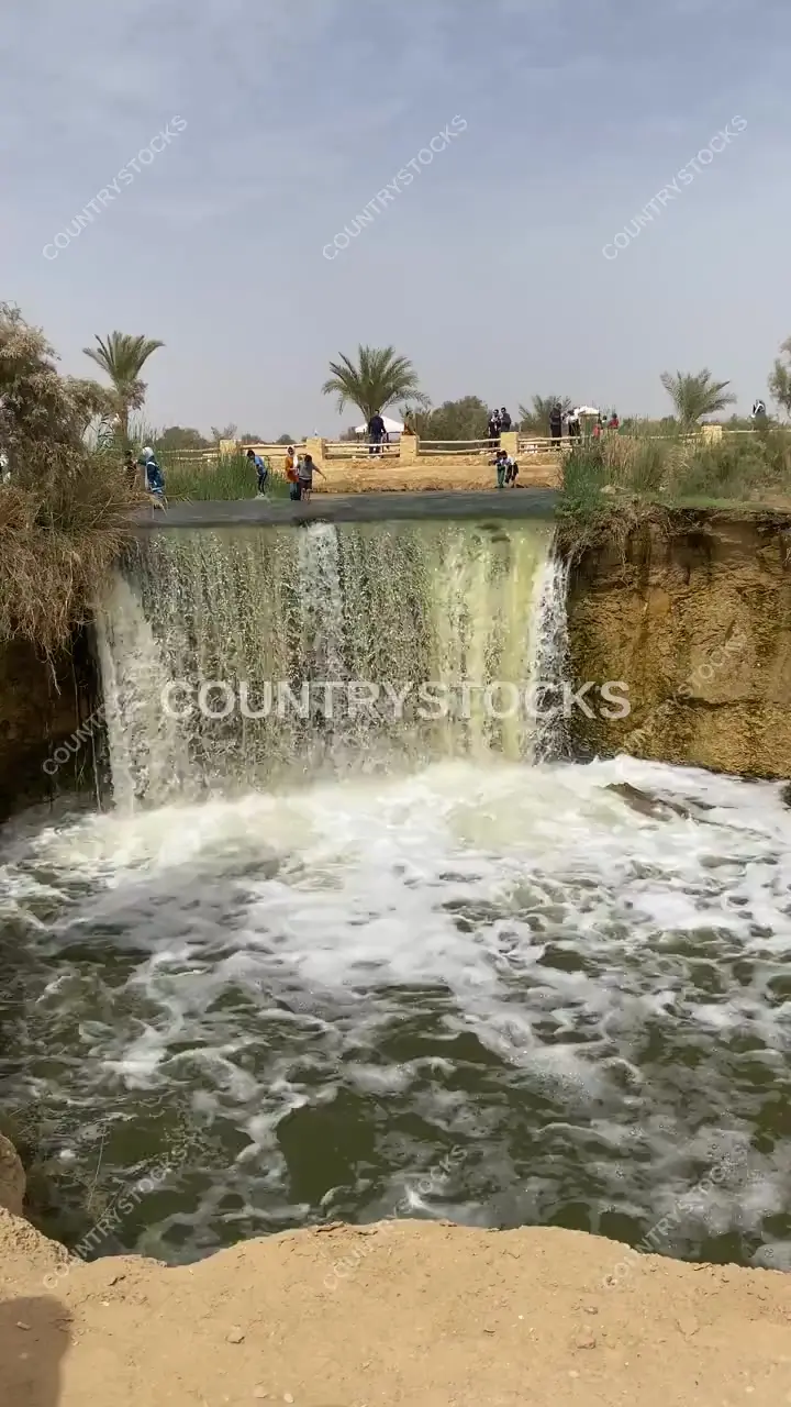 Wadi El Rayan Waterfalls in Full Flow