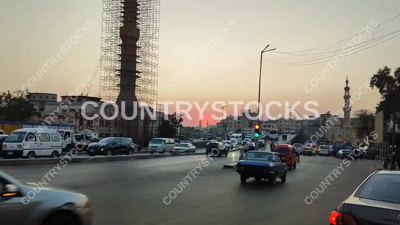 Sayeda Aisha Square and Bridge Before Demolition, Cairo