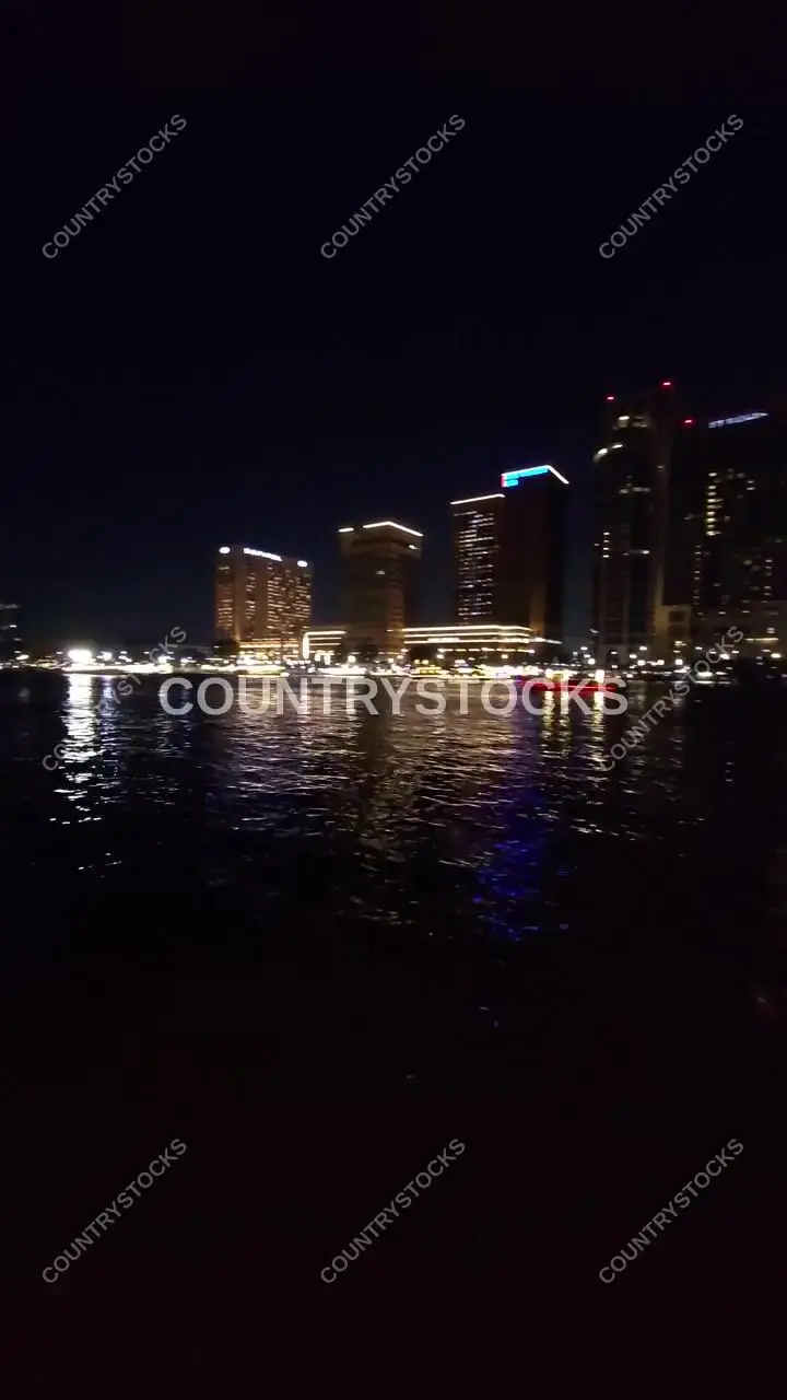 Cairo Nile Corniche Night Skyline, Zamalek