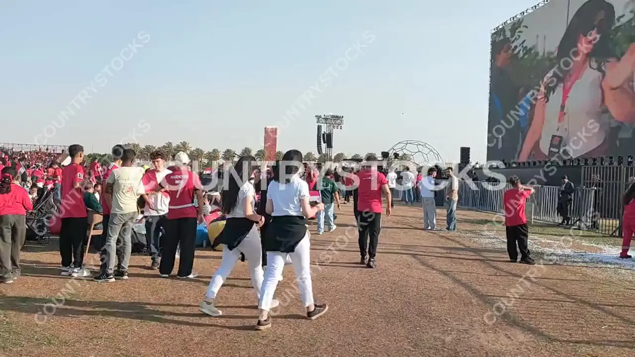 حشود منطقة المشجعين الرياضية، القاهرة 2026
