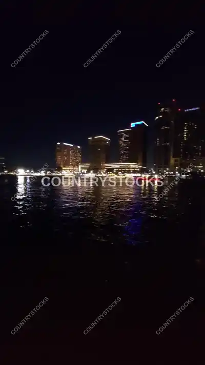 Cairo Nile Corniche Night Skyline, Zamalek